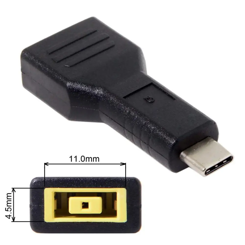Rectangle Jack Lenovo Input to USB C Type-C Power Plug Charge Adapter for Macbook Laptop Phone
Rectangle Jack Lenovo Input to USB C Type-C Power Plug Charge Adapter for Macbook Laptop Phone