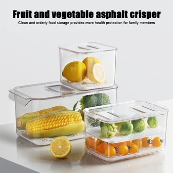 Refrigerator Food Storage Containers with Lids Kitchen Storage Seal Tank Plastic Separate Vegetable Fruit Fresh Box Big ml
Refrigerator Food Storage Containers with Lids Kitchen Storage Seal Tank Plastic Separate Vegetable Fruit Fresh Box Big ml