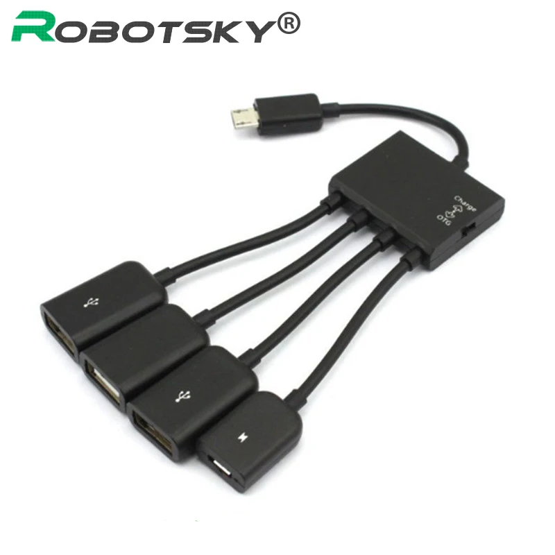 OTG 4 Port Micro USB Power Charging Hub Cable Spliter Connector Adapter For Smartphone Computer U disk Mouse Accessories 
OTG 4 Port Micro USB Power Charging Hub Cable Spliter Connector Adapter For Smartphone Computer U disk Mouse Accessories