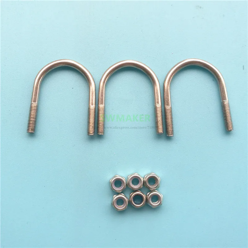 3pcs U-bolts with M3 nuts for holding LM8UU MK2S Y-carriage Reprap Prusa i3 MK3 3D Printer spare parts
3pcs U-bolts with M3 nuts for holding LM8UU MK2S Y-carriage Reprap Prusa i3 MK3 3D Printer spare parts