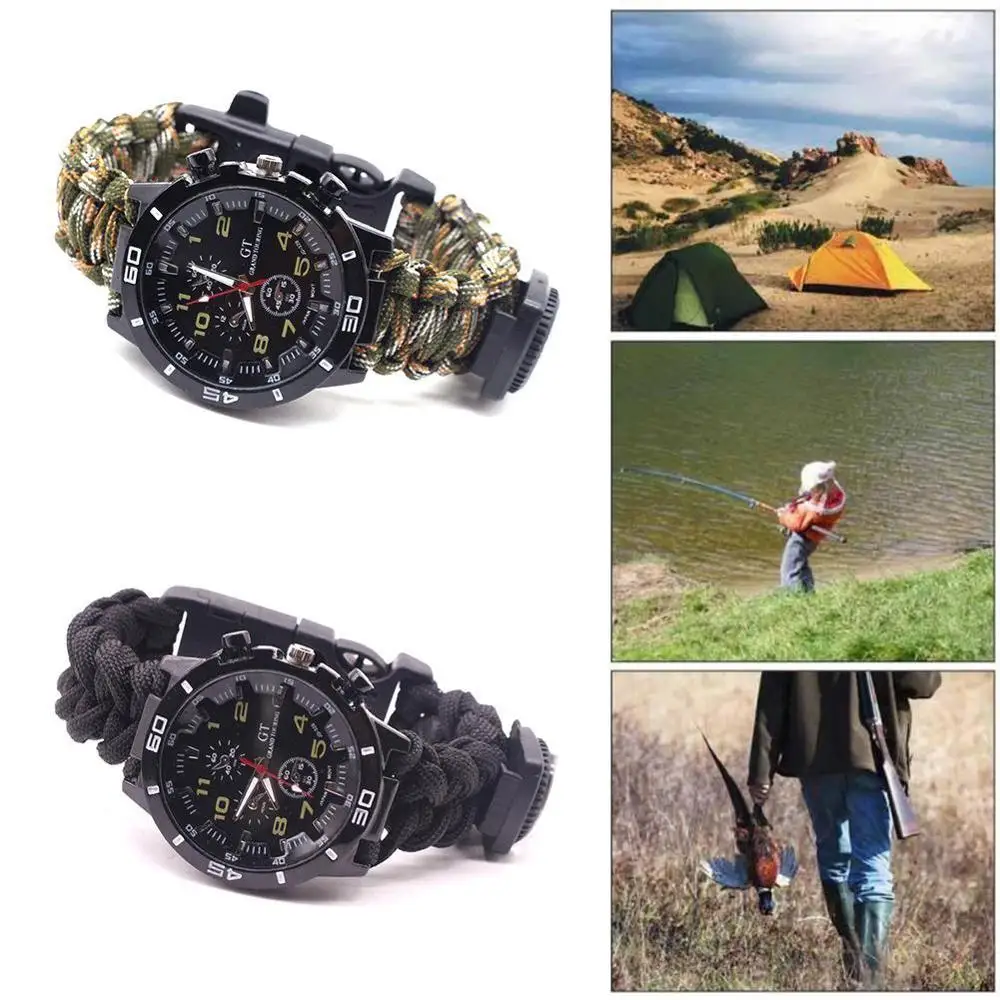 Multi-function watch Tactical Bracelet Outdoor Camping Boating Hunting Hiking Multi-function watch
Multi-function watch Tactical Bracelet Outdoor Camping Boating Hunting Hiking Multi-function watch