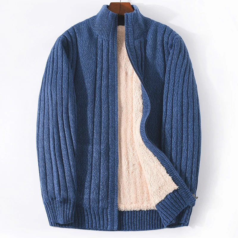 Thickened Plus Velvet Men's Sweater Jacket Stand-up Collar Loose Jacket Cardigan Pitted Fattening Plus Size
Thickened Plus Velvet Men's Sweater Jacket Stand-up Collar Loose Jacket Cardigan Pitted Fattening Plus Size