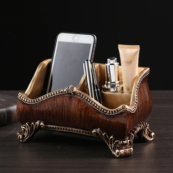 European-style Retro Multi-function Remote Control Cosmetics Sundries Storage Box American Simple Living Room Bedroom Decoration
European-style Retro Multi-function Remote Control Cosmetics Sundries Storage Box American Simple Living Room Bedroom Decoration