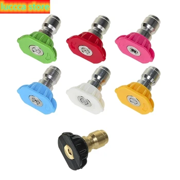 Pressure washing accessory Kit, 7 power washer spray nozzle tips, 1/4 inch 4500 Psi 7 packs (2,5 Gpm)
Pressure washing accessory Kit, 7 power washer spray nozzle tips, 1/4 inch 4500 Psi 7 packs (2,5 Gpm)