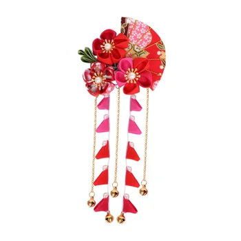 1pc Japanese Style Hairpin Long Tassel Hair Clip Classical Bridal Headdress Wedding Hair Decoration for Women Red 
1pc Japanese Style Hairpin Long Tassel Hair Clip Classical Bridal Headdress Wedding Hair Decoration for Women Red