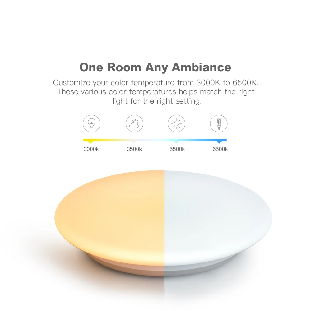 OFFDARKS smart LED ceiling light WIFI voice control RGB dimming APP control living room bedroom kitchen ceiling lamp