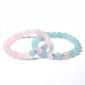 Natural Powder Chalcedony Sea-blue Chalcedony Pink Colour Crystal Bracelet Woman Recruit Peach Blossom Hand Delivery Girlfriend
Natural Powder Chalcedony Sea-blue Chalcedony Pink Colour Crystal Bracelet Woman Recruit Peach Blossom Hand Delivery Girlfriend