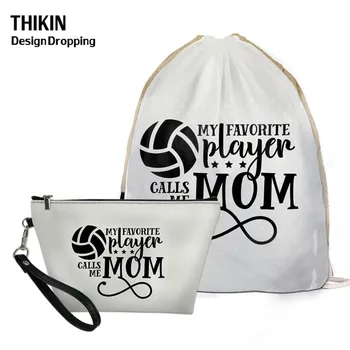 THIKIN Customized Drawstring Bags with My Favorite Volleyball Player Mom Print Portable Travel Makeup Suitcase Sac Avec Logo
THIKIN Customized Drawstring Bags with My Favorite Volleyball Player Mom Print Portable Travel Makeup Suitcase Sac Avec Logo