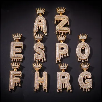 Men's Hip Hop Necklace Zircon Crown Water Drop Letter Pendant 24 Cuban Chain 26 Letter Hip Hop Necklace
Men's Hip Hop Necklace Zircon Crown Water Drop Letter Pendant 24 Cuban Chain 26 Letter Hip Hop Necklace