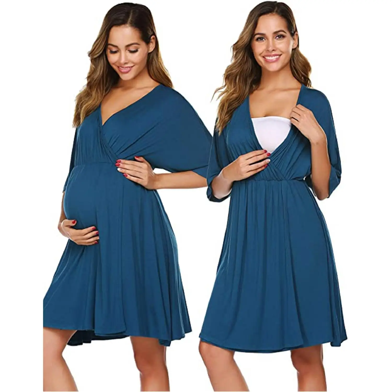 Women maternity dresses Pregnant Fashion Maternity Nursing Robe
