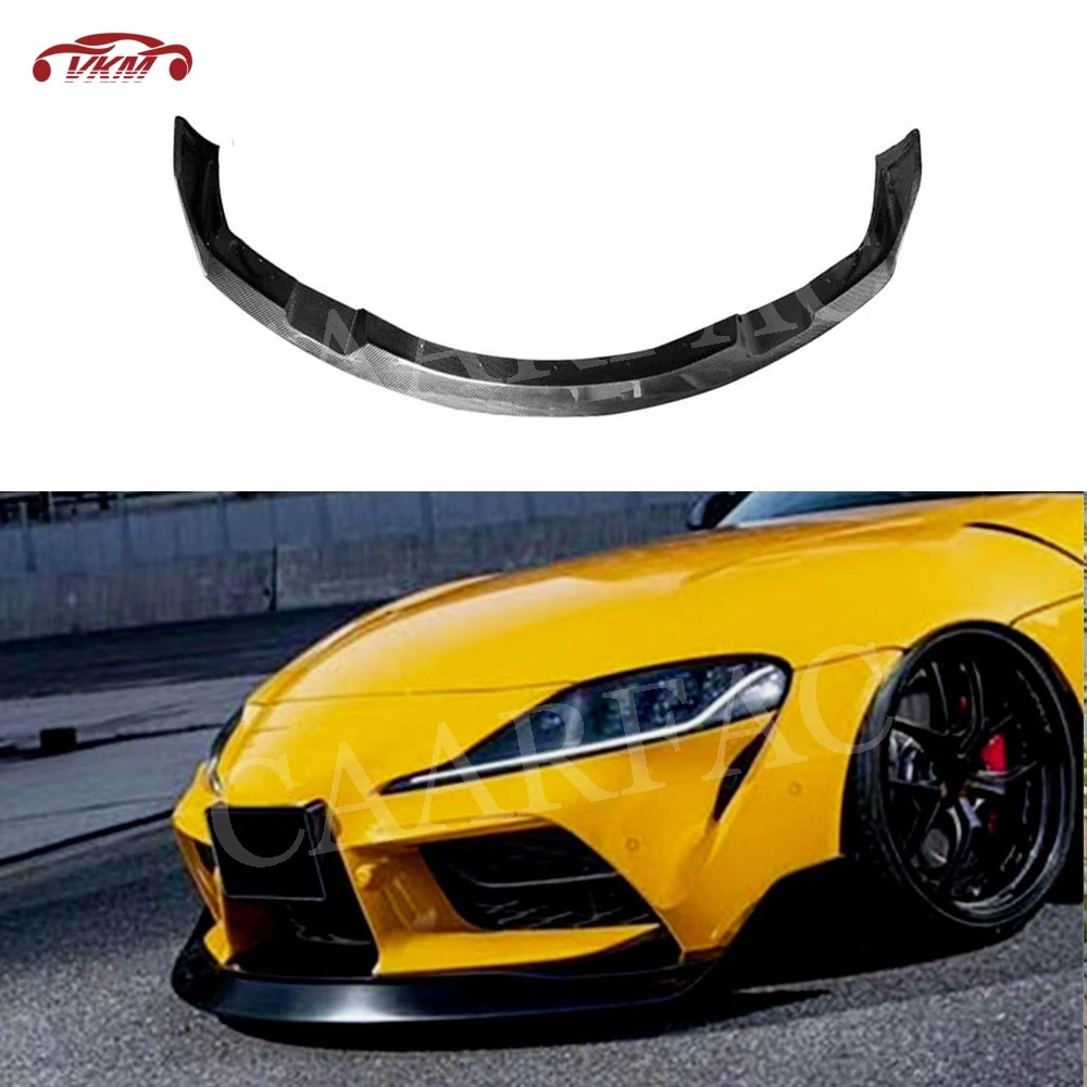 Carbon fiber Material Front Bumper Lip Chin Spoiler FRP Black Bumper Covers For Toyota Supra A Style 2019 2020
Carbon fiber Material Front Bumper Lip Chin Spoiler FRP Black Bumper Covers For Toyota Supra A Style 2019 2020