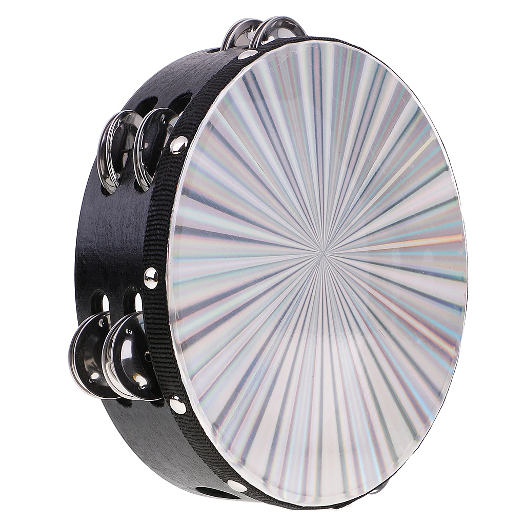 Double Row Jingle Radiant Tambourine Drum Band Accompaniment 8inch Double Row Jingle Radiant Tambourine Drum Band Accompaniment 8inch