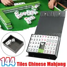 Game-Set Mahjong Entertainment Tiles Fun Portable 3-Dices Family Custom Chinese Retro