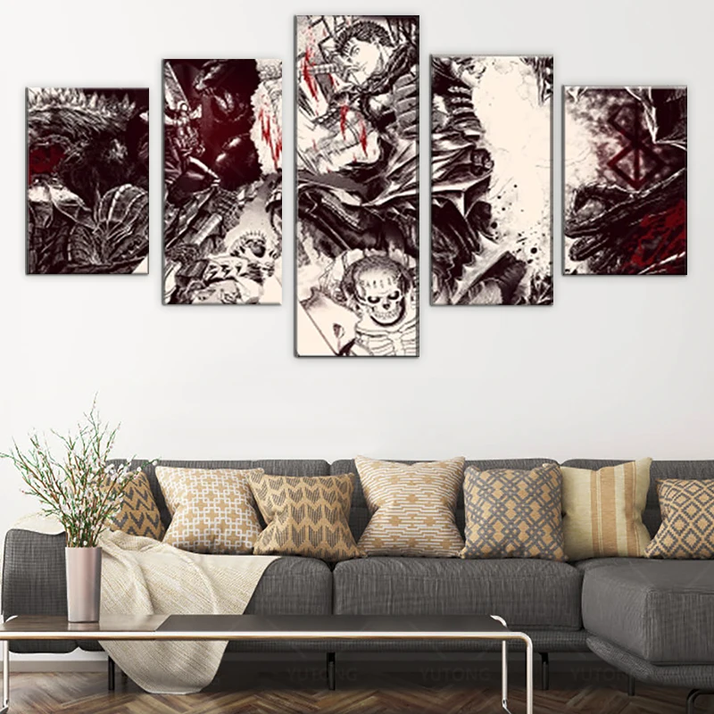 No Framed Canvas 5Pcs Berserk Japan Anime No Yaiba Wall Art Posters Pictures Home Decor Paintings Decorations
No Framed Canvas 5Pcs Berserk Japan Anime No Yaiba Wall Art Posters Pictures Home Decor Paintings Decorations