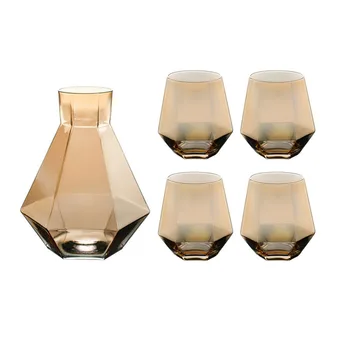 5Pcs Glass Cup Set Geometric Cold Water Pot Milk Juice Whiskey Home Party Drinkware
5Pcs Glass Cup Set Geometric Cold Water Pot Milk Juice Whiskey Home Party Drinkware