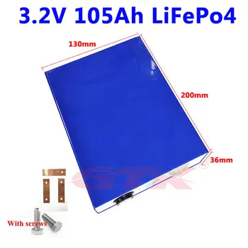 In stock!3.2v lifepo4 battery 3.2v 105Ah lithium battery large capacity 3C discharge for diy12V solar energy storage RV battery
In stock!3.2v lifepo4 battery 3.2v 105Ah lithium battery large capacity 3C discharge for diy12V solar energy storage RV battery