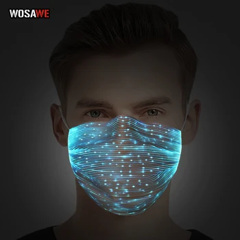 WOSAWE Motorcycle Luminous Face mask USB Replaceable Filters Anti-Pollution Breathable Dustproof Protective Glow Luminous Mask
WOSAWE Motorcycle Luminous Face mask USB Replaceable Filters Anti-Pollution Breathable Dustproof Protective Glow Luminous Mask