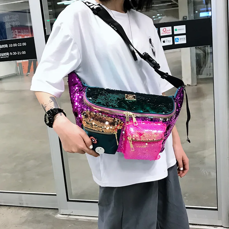 lWomen Spring 2020 New Tide Korean Version of the Wild Messenger Breast Package Shoulder Bag Bright Gas Running Smal Bag Sequins
lWomen Spring 2020 New Tide Korean Version of the Wild Messenger Breast Package Shoulder Bag Bright Gas Running Smal Bag Sequins