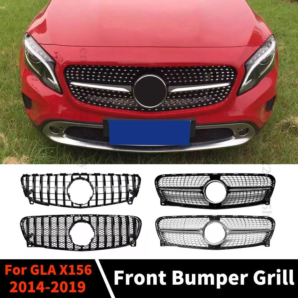 

Upgrade Front Hood Grille Racing Grill For Mercedes Benz GLA X156 2014-2019 Perfect Match Center Mesh Sport Modified Facelift