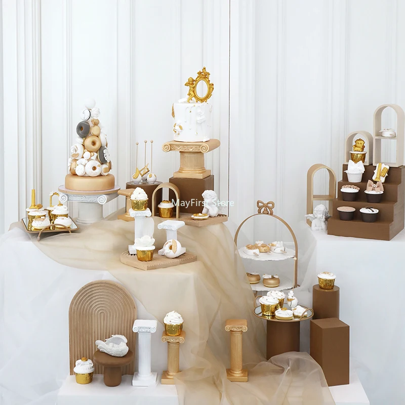 European Retro Dessert Table Decoration Roman Column Cake Stand Set High-End Wedding Dessert Stand Show Window Decorations
European Retro Dessert Table Decoration Roman Column Cake Stand Set High-End Wedding Dessert Stand Show Window Decorations