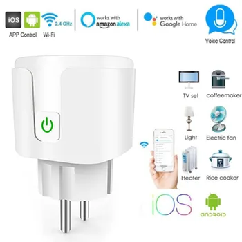 Smart Plug EU WiFi Socket 16A Timing APP Control Via IOS Android Phone Works With Alexa Google Home Voice Control Smart Home
Smart Plug EU WiFi Socket 16A Timing APP Control Via IOS Android Phone Works With Alexa Google Home Voice Control Smart Home