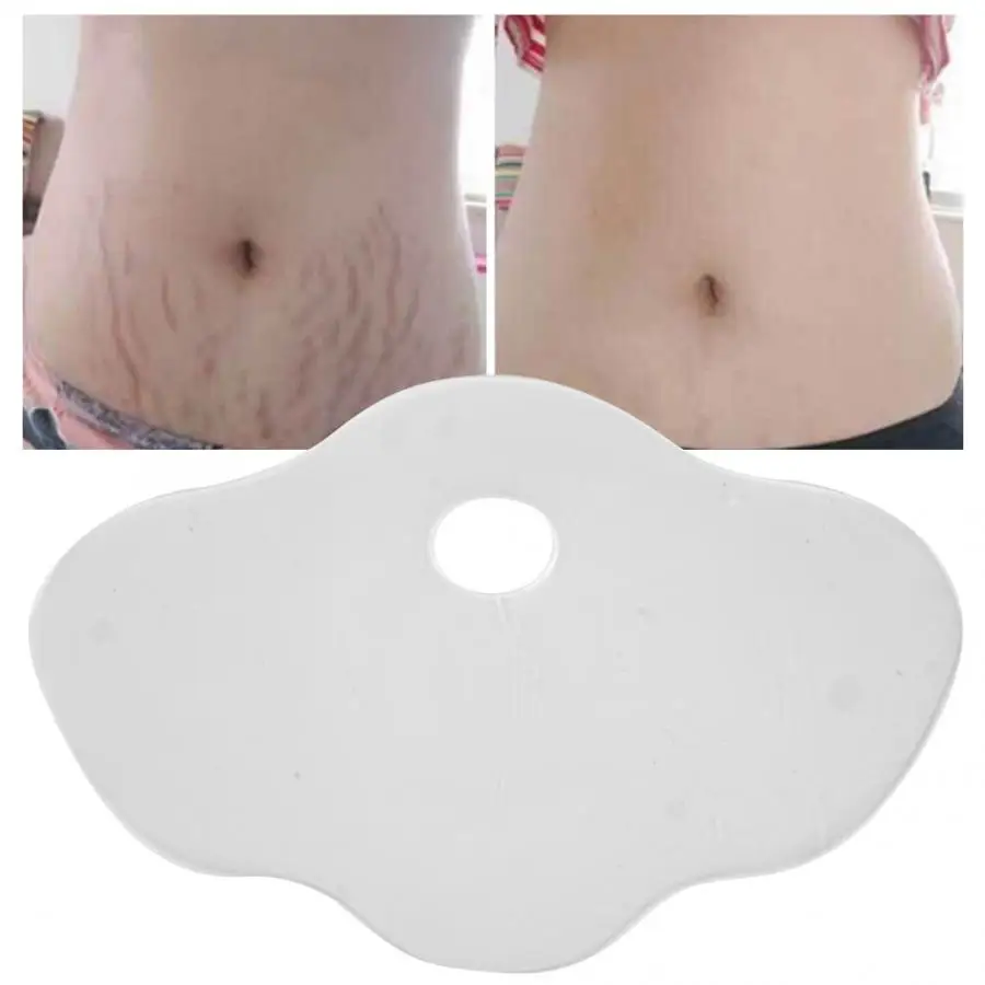 Reusable Silicone Anti-wrinkle Belly Stomach Pad Sticker Stretch Marks Removal Pads Transparent Washable Body Patch Skin Care | Красота и