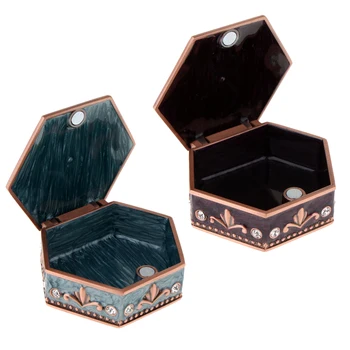 Retro Hexagon Jewelry Box Trinket Case Vintage Hexagonal Star Carved Decor
Retro Hexagon Jewelry Box Trinket Case Vintage Hexagonal Star Carved Decor