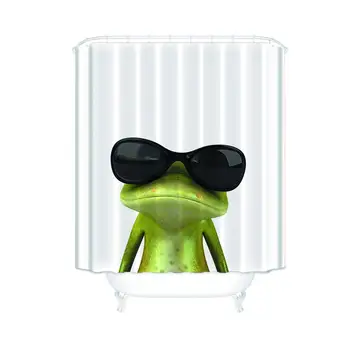 Frog Wearing Sunglasses Pattern Digital Print Shower Curtains for Bathroom Decor,Polyester Waterproof Fabric Bath Curtain with
Frog Wearing Sunglasses Pattern Digital Print Shower Curtains for Bathroom Decor,Polyester Waterproof Fabric Bath Curtain with