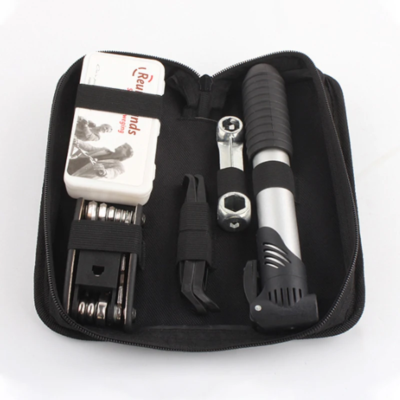 Bicycle Tool Bag Multi-function Folding Tire Repair Kits Multifunctional Kit Set With Pouch Pump for Bike Outdoor Sports Cycling
Bicycle Tool Bag Multi-function Folding Tire Repair Kits Multifunctional Kit Set With Pouch Pump for Bike Outdoor Sports Cycling