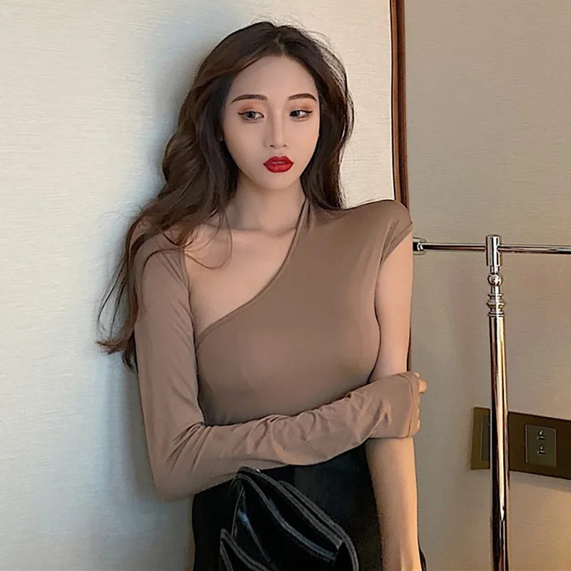Summer Tops Solid Color Women Spring Clothes Female Long Sleeve Pullover Tight-fitting T-shirt
Summer Tops Solid Color Women Spring Clothes Female Long Sleeve Pullover Tight-fitting T-shirt