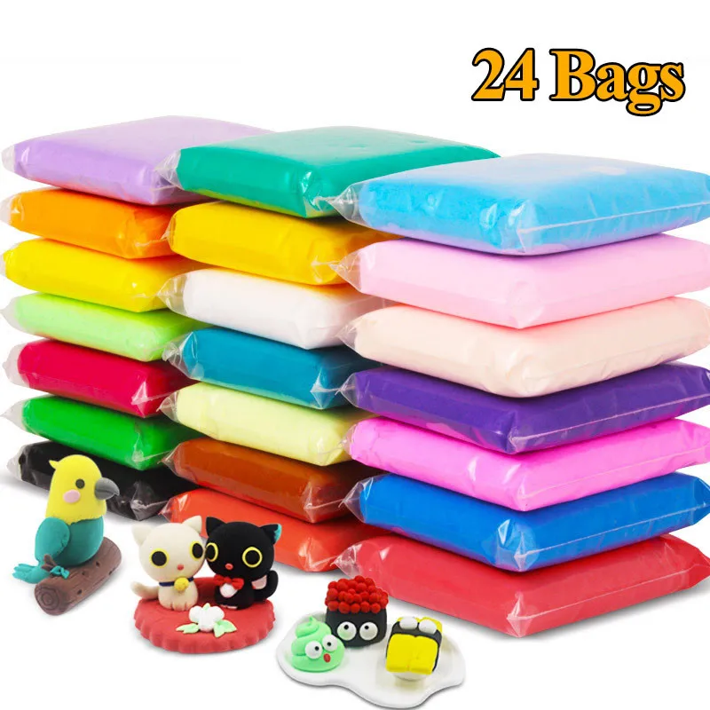 24/36pcs/lot DIY Light Playdough Polymer Plasticine Clay Toys Baby Care Air Drying Casting Modelling Clay Tool Educational Kids
24/36pcs/lot DIY Light Playdough Polymer Plasticine Clay Toys Baby Care Air Drying Casting Modelling Clay Tool Educational Kids