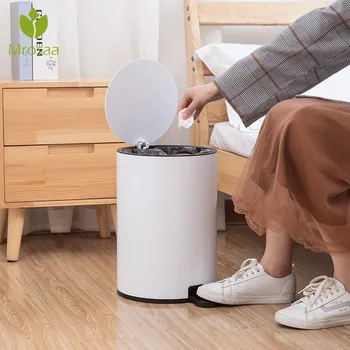 Mrosaa Pedal-Type Kitchen Rubbish Trash Can Eco-friendly Bedroom Living Room Waste Garbage Bin Bathroom Save Space Dustbin 
Mrosaa Pedal-Type Kitchen Rubbish Trash Can Eco-friendly Bedroom Living Room Waste Garbage Bin Bathroom Save Space Dustbin