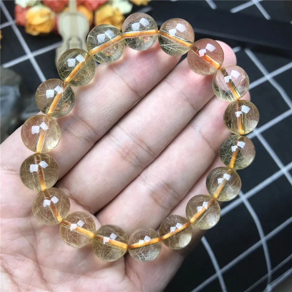 11mm Natural Gold Hair Rutilated Quartz Bracelet For Woman Men Round Beads Crystal Gemstone Stretch Fashion Jewelry AAAAAA
11mm Natural Gold Hair Rutilated Quartz Bracelet For Woman Men Round Beads Crystal Gemstone Stretch Fashion Jewelry AAAAAA
