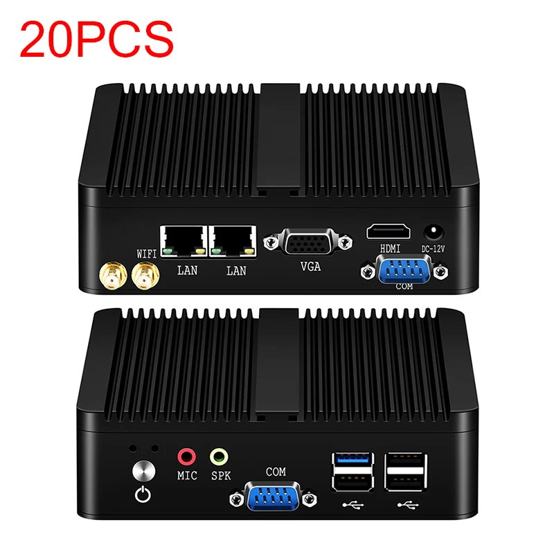 20pcs Fanless Mini Pc Intel Celeron j1900 Windows 10 7 Linux Thin Client Minipc Pfsense Micro 2 Lan Port Tv Desktop Computers
20pcs Fanless Mini Pc Intel Celeron j1900 Windows 10 7 Linux Thin Client Minipc Pfsense Micro 2 Lan Port Tv Desktop Computers