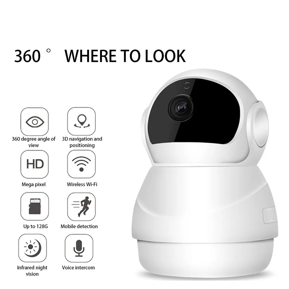 Wireless HD 1080P IP Camera Wi-Fi IP Pet Dog Kids Monitor Security Camera Two-way Audio Night Vision Security Camera
Wireless HD 1080P IP Camera Wi-Fi IP Pet Dog Kids Monitor Security Camera Two-way Audio Night Vision Security Camera