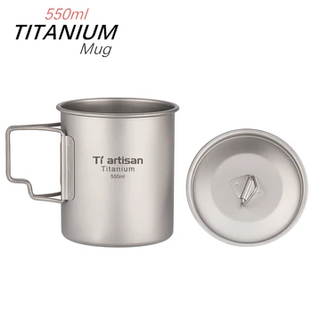 Titanium Camping Cup Mug 550ml Metal Cookware Pot for Coffee Water and Hot or Cold Food with Lid Folding Handle
Titanium Camping Cup Mug 550ml Metal Cookware Pot for Coffee Water and Hot or Cold Food with Lid Folding Handle