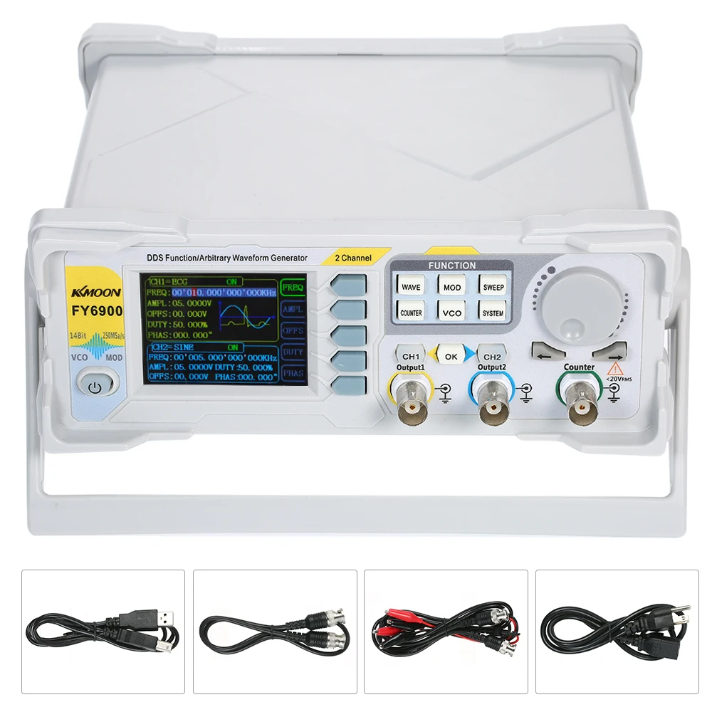 KKmoon 20MHz DDS Generator Digital DDS Dual-channel Signal Generator Signal Arbitrary Waveform Pulse Signal Frequency Meter
KKmoon 20MHz DDS Generator Digital DDS Dual-channel Signal Generator Signal Arbitrary Waveform Pulse Signal Frequency Meter