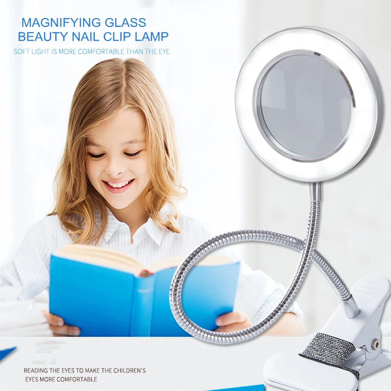 LED Desk Lamp Clip on Light Magnifying Glass Clamp Lamp Eye Protection Table Lamp For Reading Tattoo Computers And Makeup Light
LED Desk Lamp Clip on Light Magnifying Glass Clamp Lamp Eye Protection Table Lamp For Reading Tattoo Computers And Makeup Light