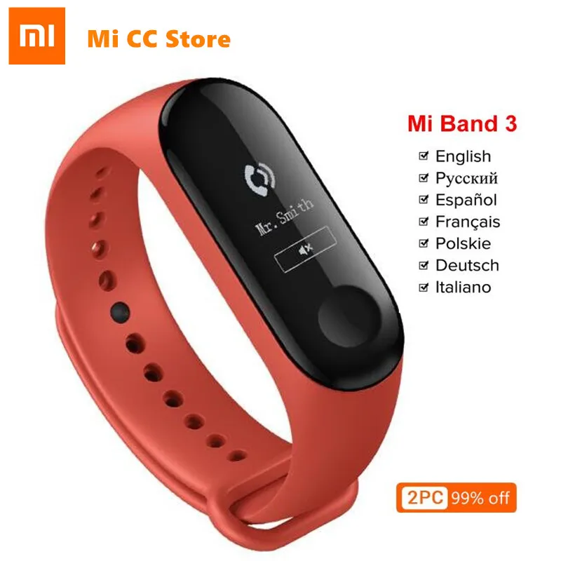 Xiaomi Mi Band 3 CHN Version Fitness Tracker Wristband OLED Screen Heart Rate Monitor Bracelet Smart band 3
Xiaomi Mi Band 3 CHN Version Fitness Tracker Wristband OLED Screen Heart Rate Monitor Bracelet Smart band 3