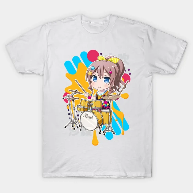 Мужская футболка Bang Dream! Yamabuki Saaya Poppin вечерние цветные футболки женская