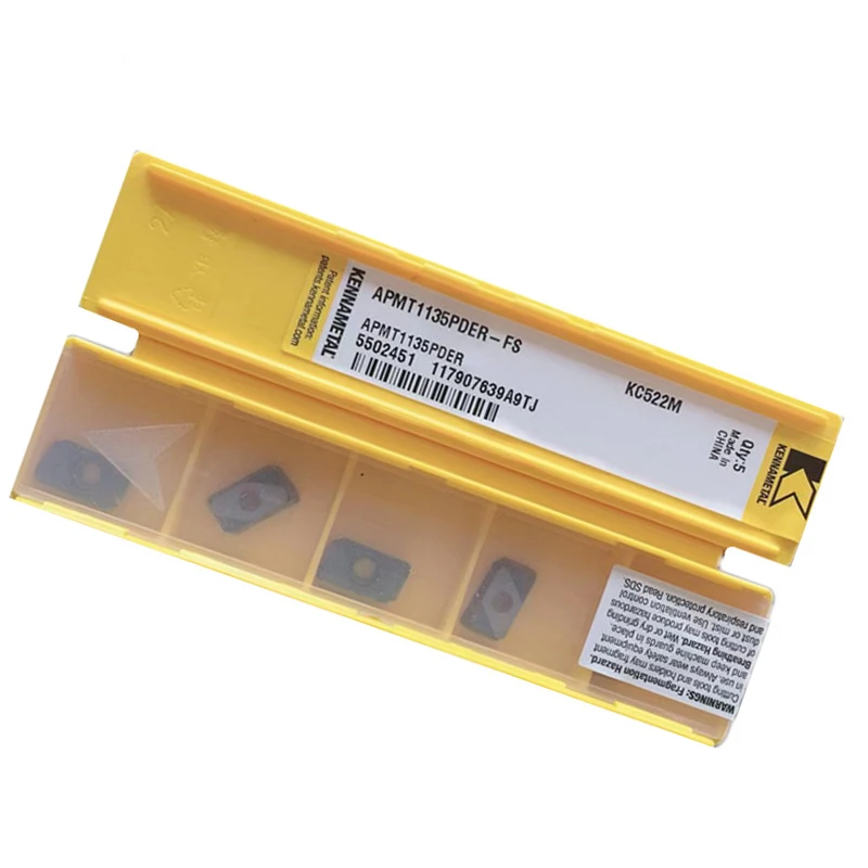 Free shipping 5pcslot APKT1135 PDER FS KC522M cnc carbide inserts heat treatment milling blade cutting tool carbide tips (4)