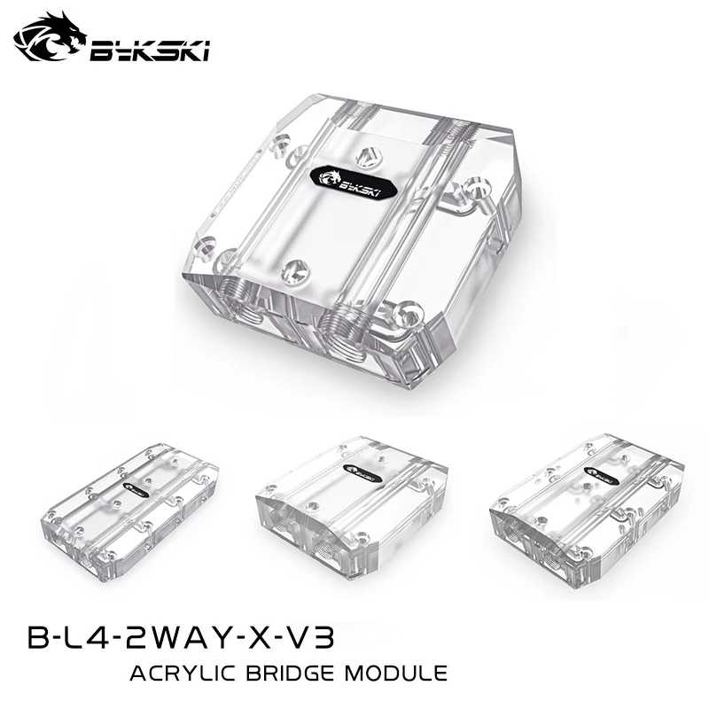 Bykski Multi Graphics Card Bridging Module Acrylic Connectors Use for 2/3/4 GPU Connection Channel B-L4-2WAY-X-V3 | Компьютеры и офис