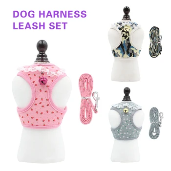 Dog Cat Harness Leash Set Soft Mesh Puppy Adjustable Vest with Bell Cute Lace Personalized Chest Strap for Dogs Pet Accessories
Dog Cat Harness Leash Set Soft Mesh Puppy Adjustable Vest with Bell Cute Lace Personalized Chest Strap for Dogs Pet Accessories