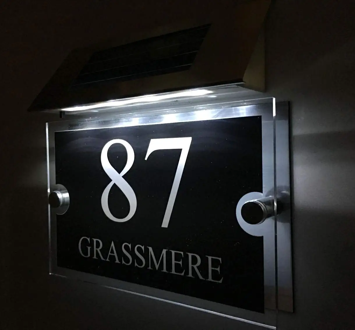 House sign with solar light Clearance
