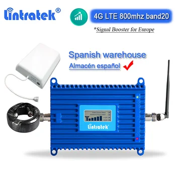 Lintratek 4G LTE 800mhz signal repeater band 20 Internet cellular amplifier AGC ALC booster Europe home use
Lintratek 4G LTE 800mhz signal repeater band 20 Internet cellular amplifier AGC ALC booster Europe home use