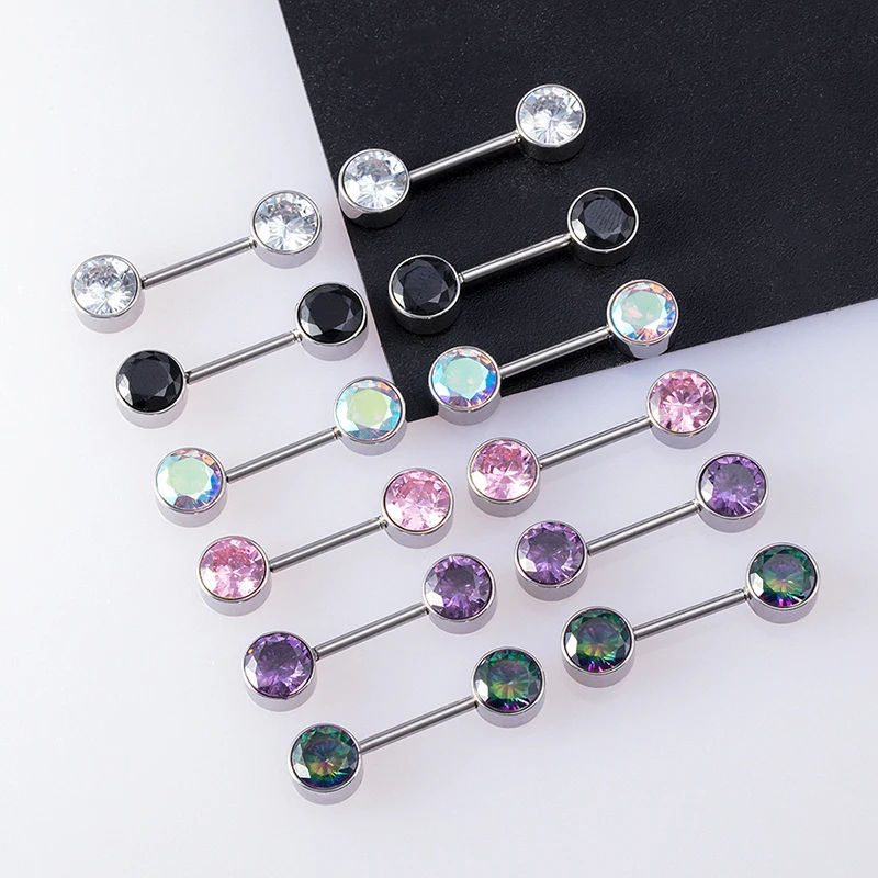1Pair Nipple Piercing Bar Zircon Nipple Ring Crystal Breast Shield Stainless Steel Barbell Stud for Women Sexy Body Jewelry 14G
1Pair Nipple Piercing Bar Zircon Nipple Ring Crystal Breast Shield Stainless Steel Barbell Stud for Women Sexy Body Jewelry 14G