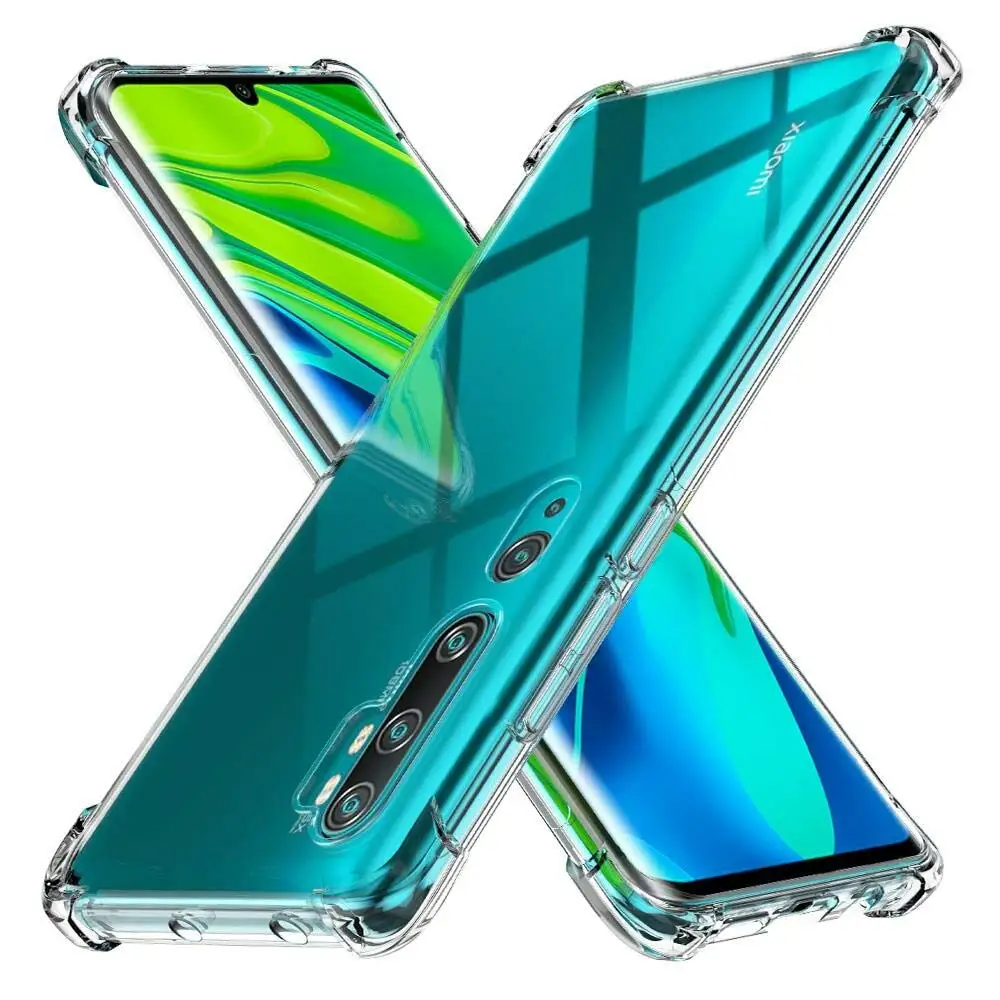 Хрустальный усиленный угловой чехол для Xiaomi mi Note 10 силиконовый мягкий CC9 Pro TPU