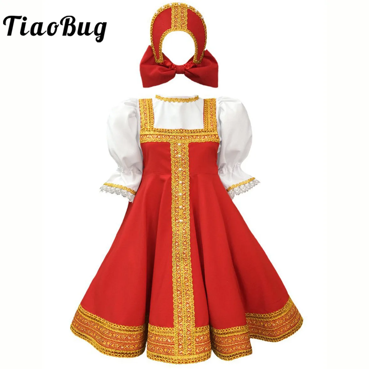 Russian Heritage Kids Girls Cosplay Costume Dress Classical Traditional Folk Dance Clothing Russian Belarus Dance Costume
Russian Heritage Kids Girls Cosplay Costume Dress Classical Traditional Folk Dance Clothing Russian Belarus Dance Costume