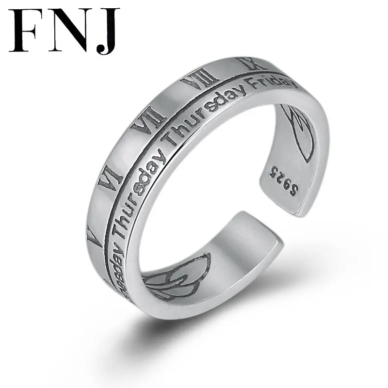 FNJ 925 Silver Rings Week Love Adjustable Size Open Popular S925 Solid Thai Silver Ring for Women Jewelry Lovers' Fine
FNJ 925 Silver Rings Week Love Adjustable Size Open Popular S925 Solid Thai Silver Ring for Women Jewelry Lovers' Fine