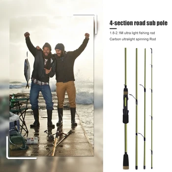 Dark Green Spinning Fishing Rod 4 Section Portable Insertion Medium Power Imitation Wooden Handle Pole Angling Tackle
Dark Green Spinning Fishing Rod 4 Section Portable Insertion Medium Power Imitation Wooden Handle Pole Angling Tackle
